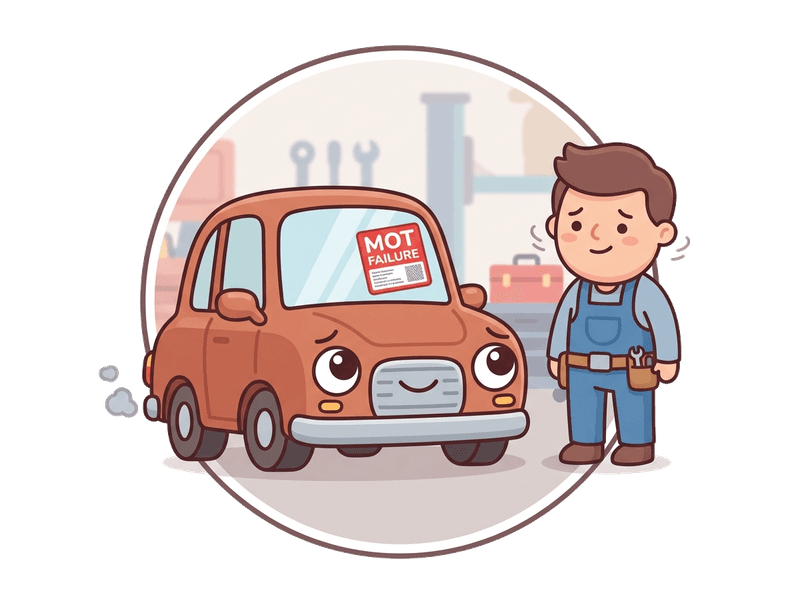 MOT Failure Car Collection service illustration