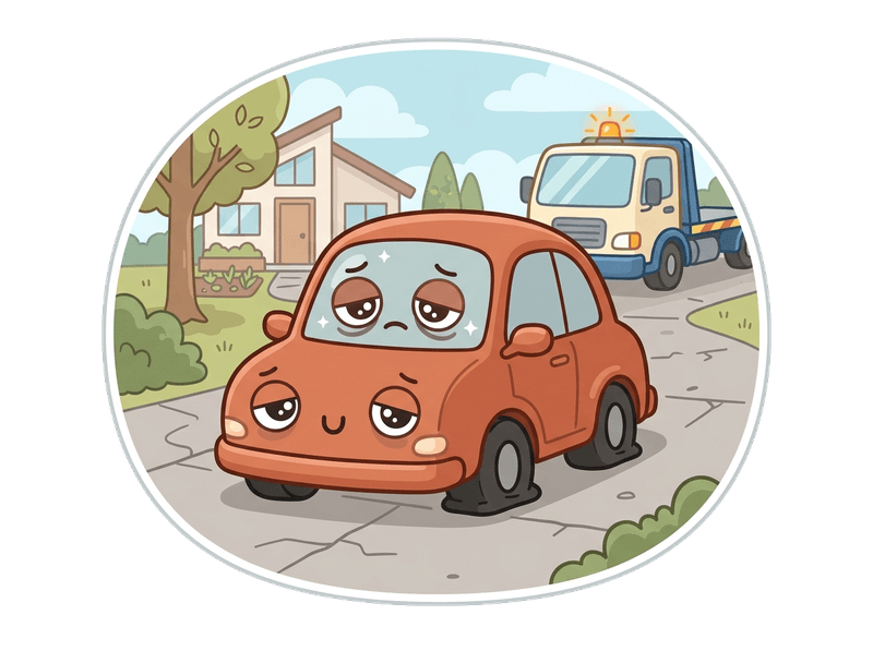 Illustration of non-runner collection service by Scrap Car Removal Eastbourne