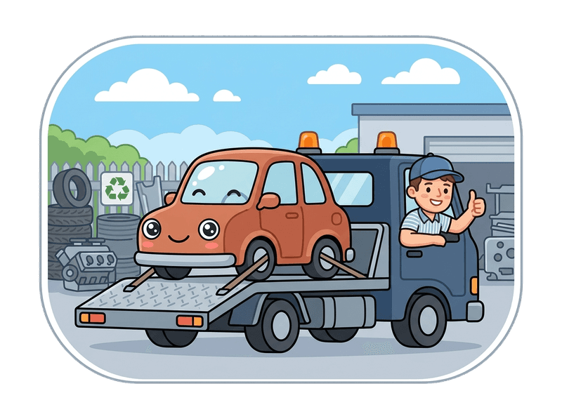 Scrap Car Collection service illustration